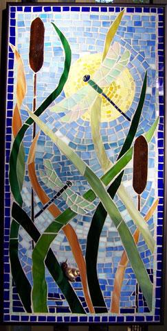 dragonfly,garden,marsh,coast,florida,mosaic,stained glass,insect